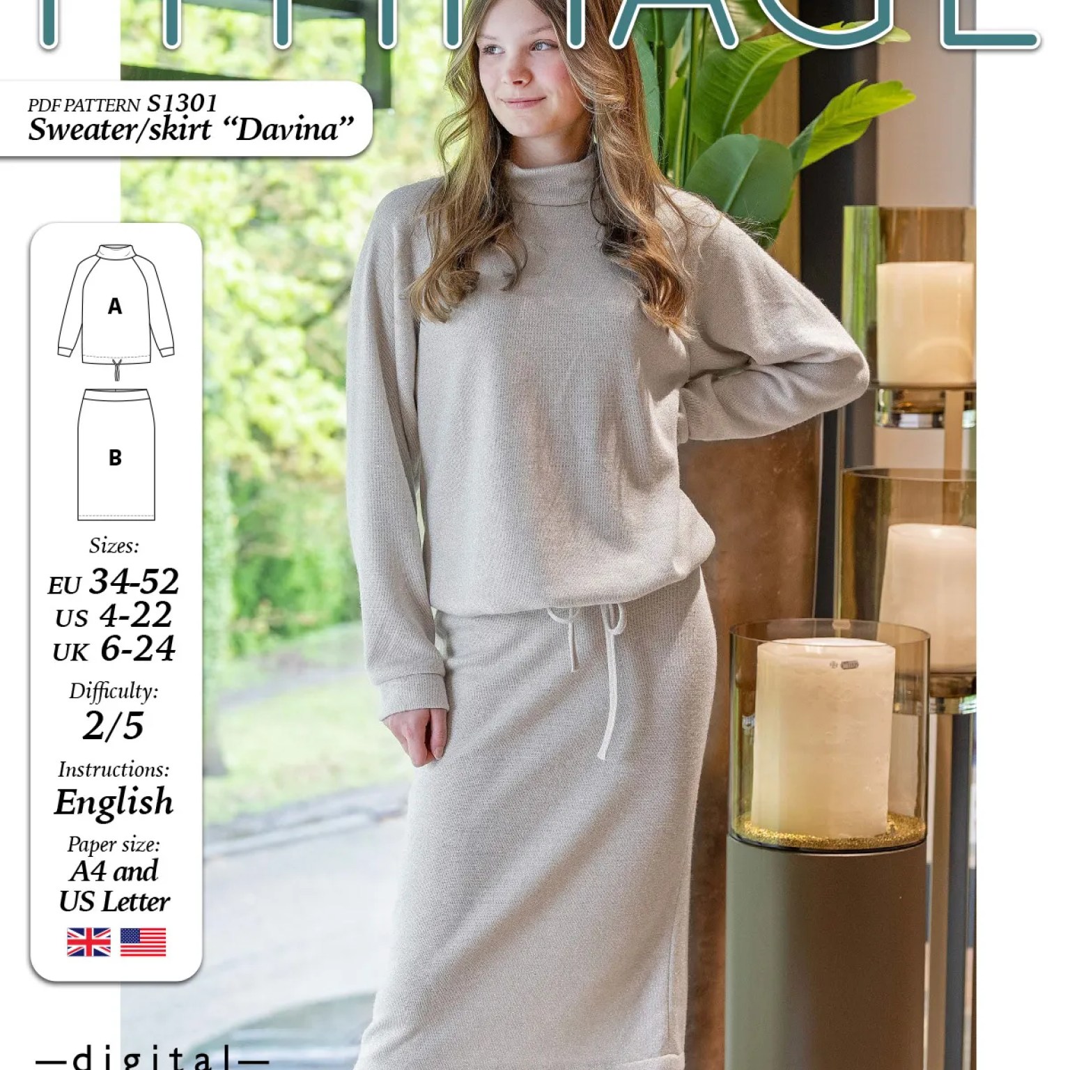 S1301 Sweater/skirt Davina