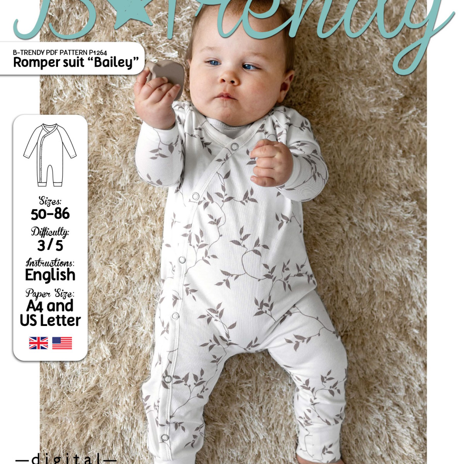 P1264 Romper suit Bailey