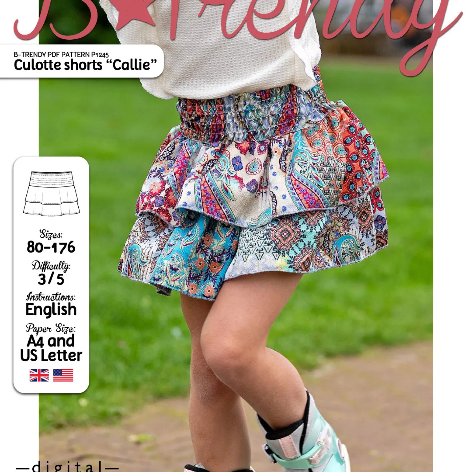 P1245 Culotte shorts Callie