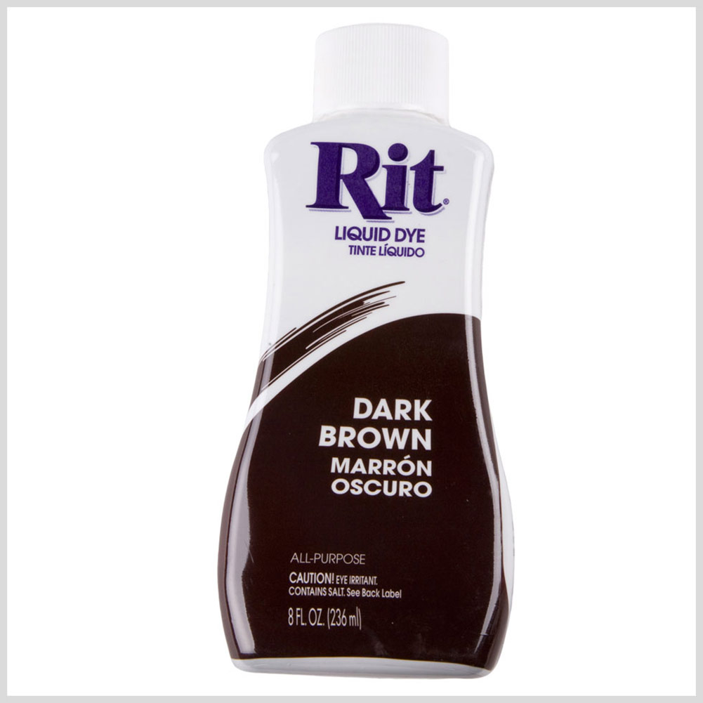 Rit All-Purpose Liquid Fabric Dye – Dark Brown – 8oz Bottle Rit All-Purpose Liquid Fabric Dye – Dark Brown – 8oz Bottle