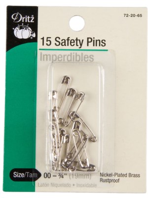 Dritz Safety Pins Size 00-3/4″ – 15ct Dritz Safety Pins Size 00-3/4″ – 15ct