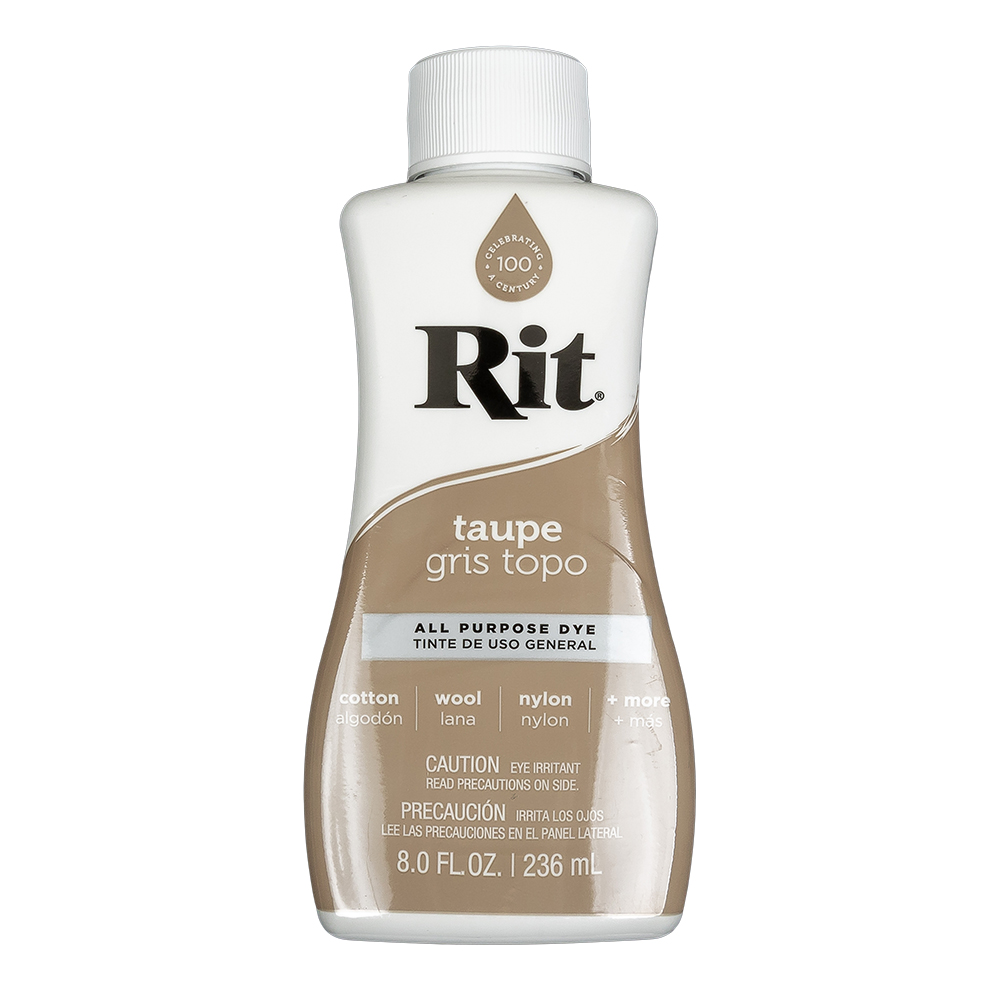 Rit All-Purpose Liquid Fabric Dye – Taupe – 8oz Bottle Rit All-Purpose Liquid Fabric Dye – Taupe – 8oz Bottle