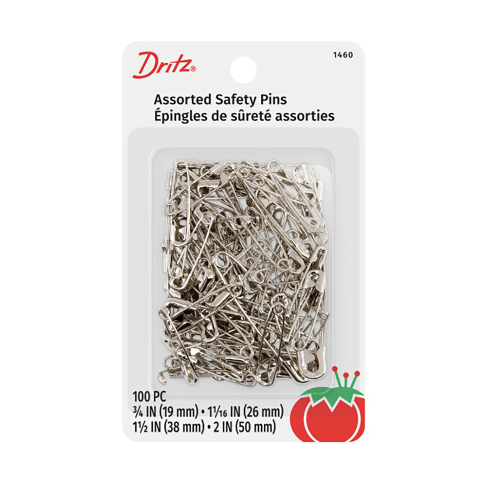 Dritz Safety Pins – Nickel Assorted Sizes – 100ct Dritz Safety Pins – Nickel Assorted Sizes – 100ct