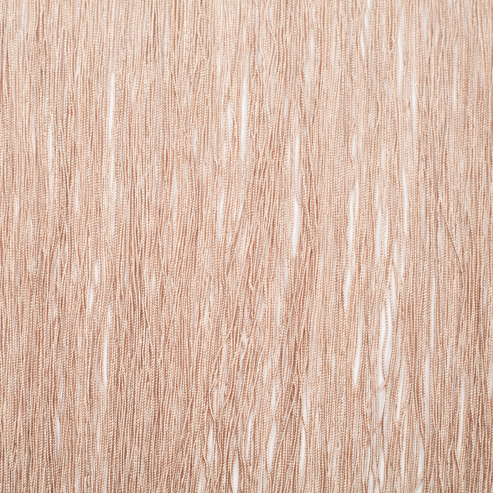 European Chainette Fringe Trim - 16" - Champagne - Lindsay Collection