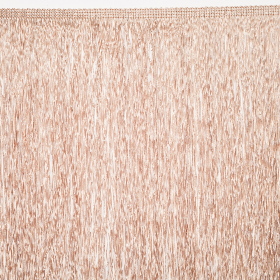 European Chainette Fringe Trim – 16″ – Champagne – Lindsay Collection European Chainette Fringe Trim – 16″ – Champagne – Lindsay Collection