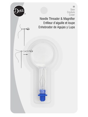 Dritz Needle Threader & Magnifier – Clear Dritz Needle Threader & Magnifier – Clear