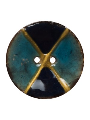 Italian Blue Coconut Button – 40L/25.5mm Italian Blue Coconut Button – 40L/25.5mm