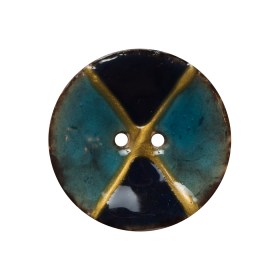 Italian Blue Coconut Button – 40L/25.5mm Italian Blue Coconut Button – 40L/25.5mm
