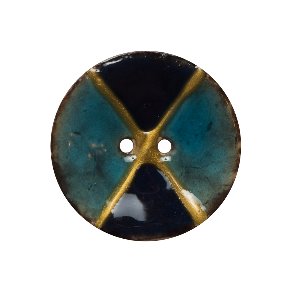 Italian Blue Coconut Button – 40L/25.5mm Italian Blue Coconut Button – 40L/25.5mm