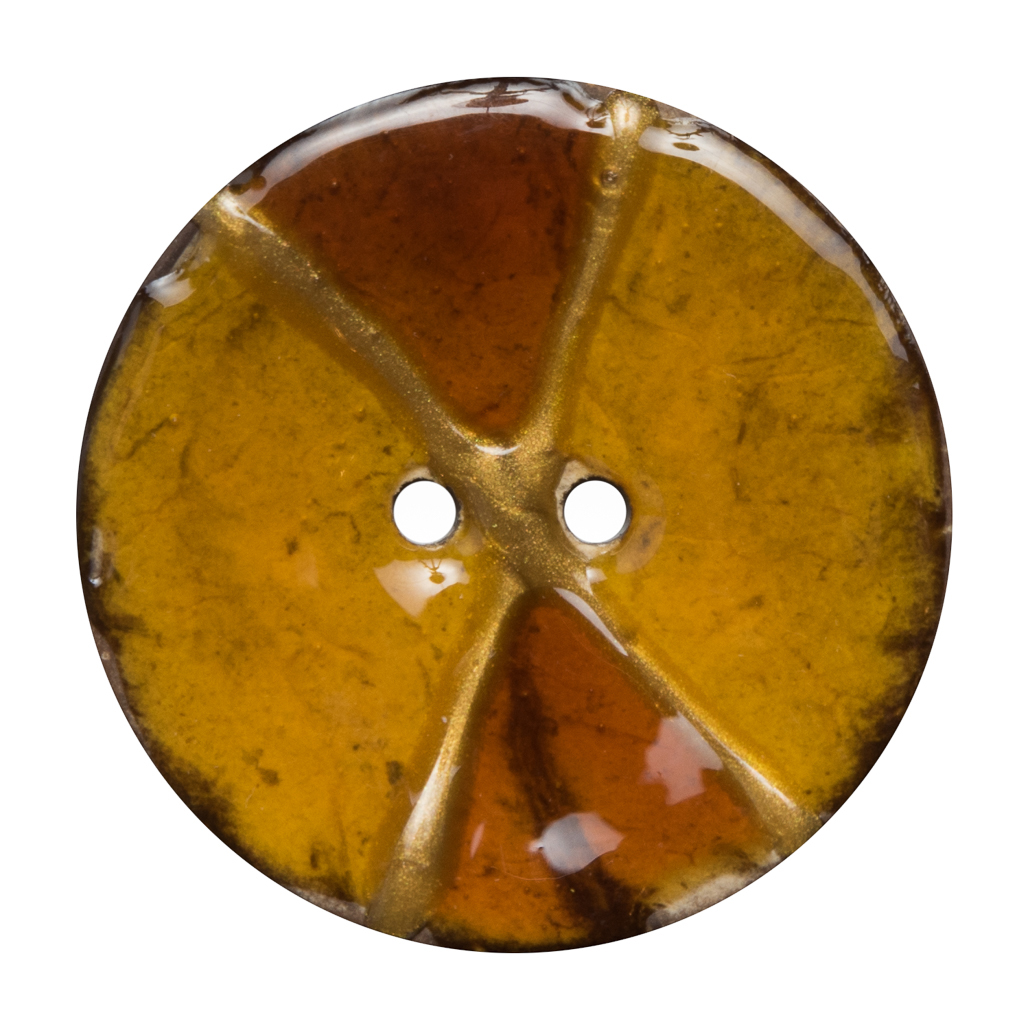 Italian Brown and Gold Coconut Button – 64L/40.5mm Italian Brown and Gold Coconut Button – 64L/40.5mm