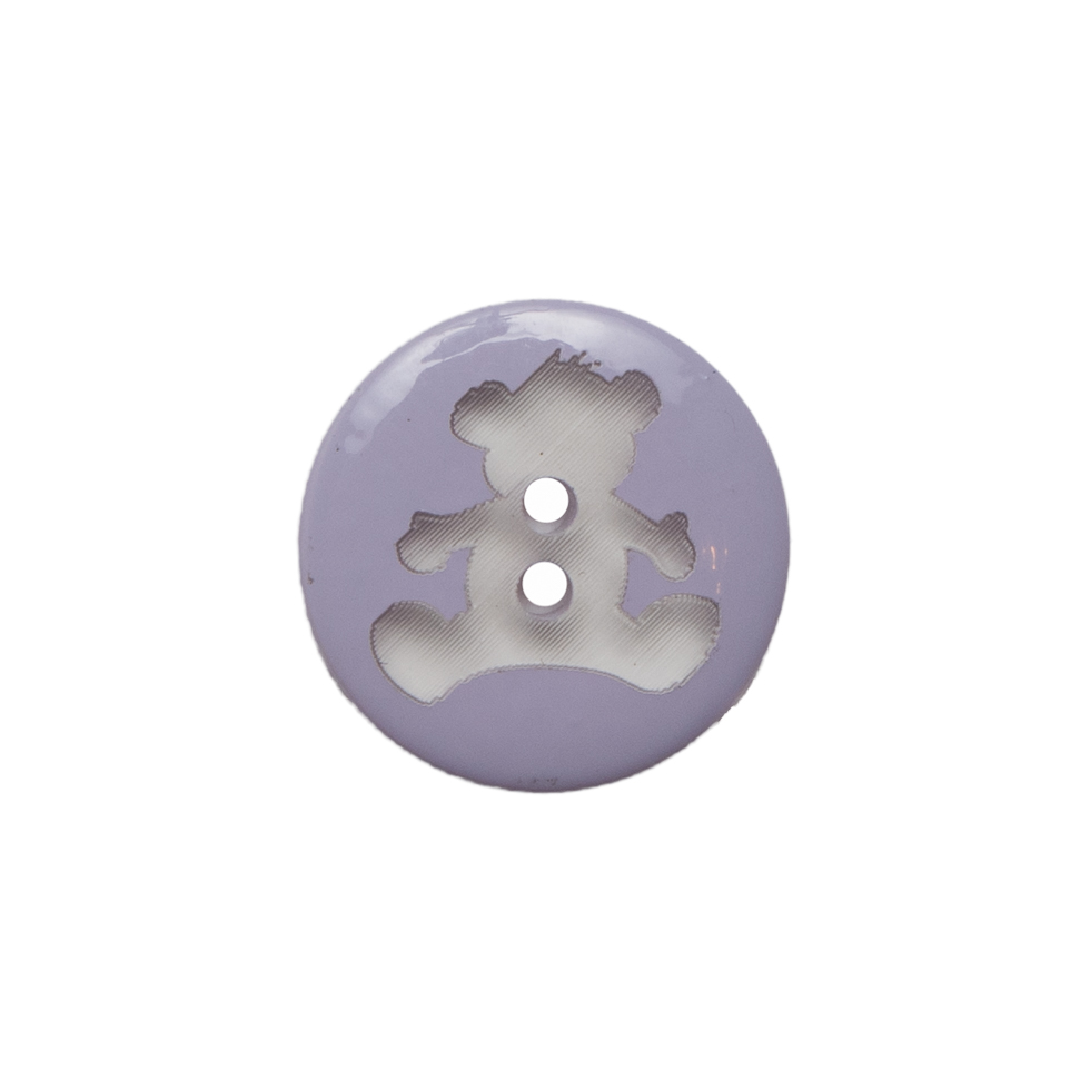 Italian Purple Teddy Bear Plastic Button – 24L/15mm Italian Purple Teddy Bear Plastic Button – 24L/15mm