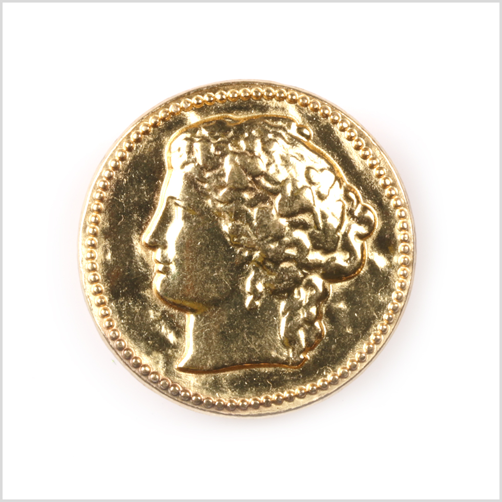 Gold Coin Metal Shank Back Button – 32L/20mm Gold Coin Metal Shank Back Button – 32L/20mm