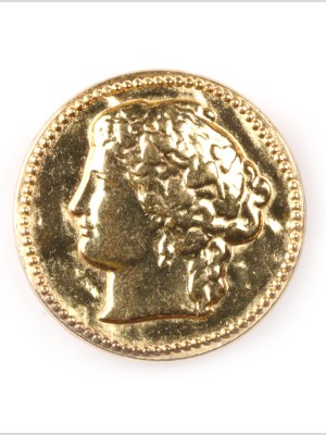 Gold Coin Metal Shank Back Button – 32L/20mm Gold Coin Metal Shank Back Button – 32L/20mm
