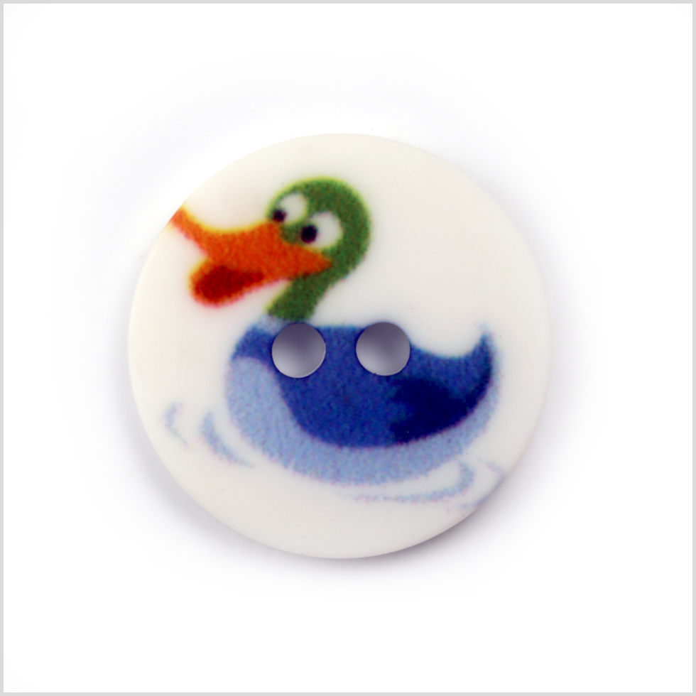 White Kids Duck Button – 24L/15mm White Kids Duck Button – 24L/15mm