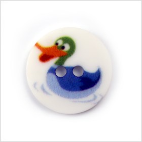 White Kids Duck Button – 24L/15mm White Kids Duck Button – 24L/15mm