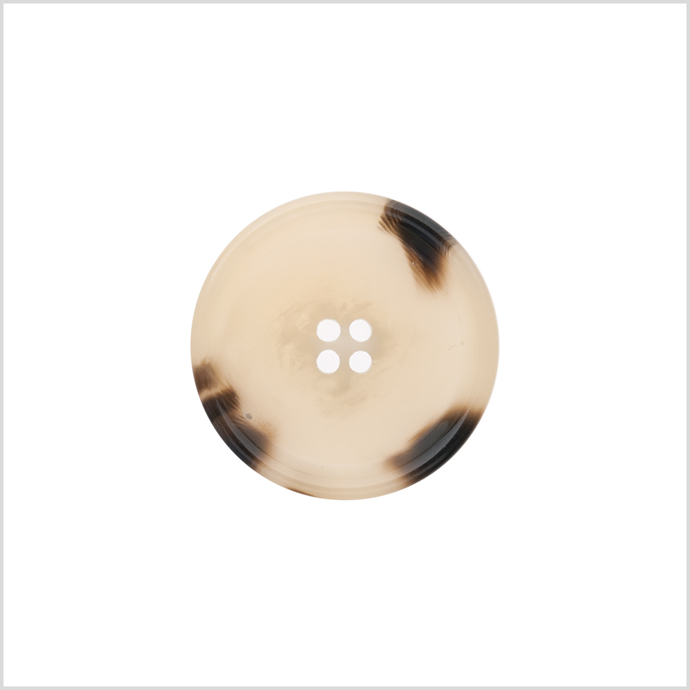 Italian Shiny Beige Rimmed 4-Hole Button – 40L/25.5mm Italian Shiny Beige Rimmed 4-Hole Button – 40L/25.5mm