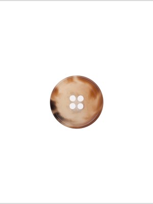 Italian Shiny Light Brown Rimmed 4-Hole Button – 24L/15mm Italian Shiny Light Brown Rimmed 4-Hole Button – 24L/15mm