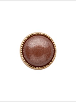 Italian Brown and Gold Edged Shank Back Button – 20L/12.5mm Italian Brown and Gold Edged Shank Back Button – 20L/12.5mm