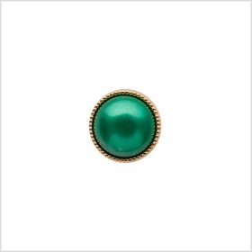 Italian Green/Gold Shank Back Button – 16L/10mm Italian Green/Gold Shank Back Button – 16L/10mm