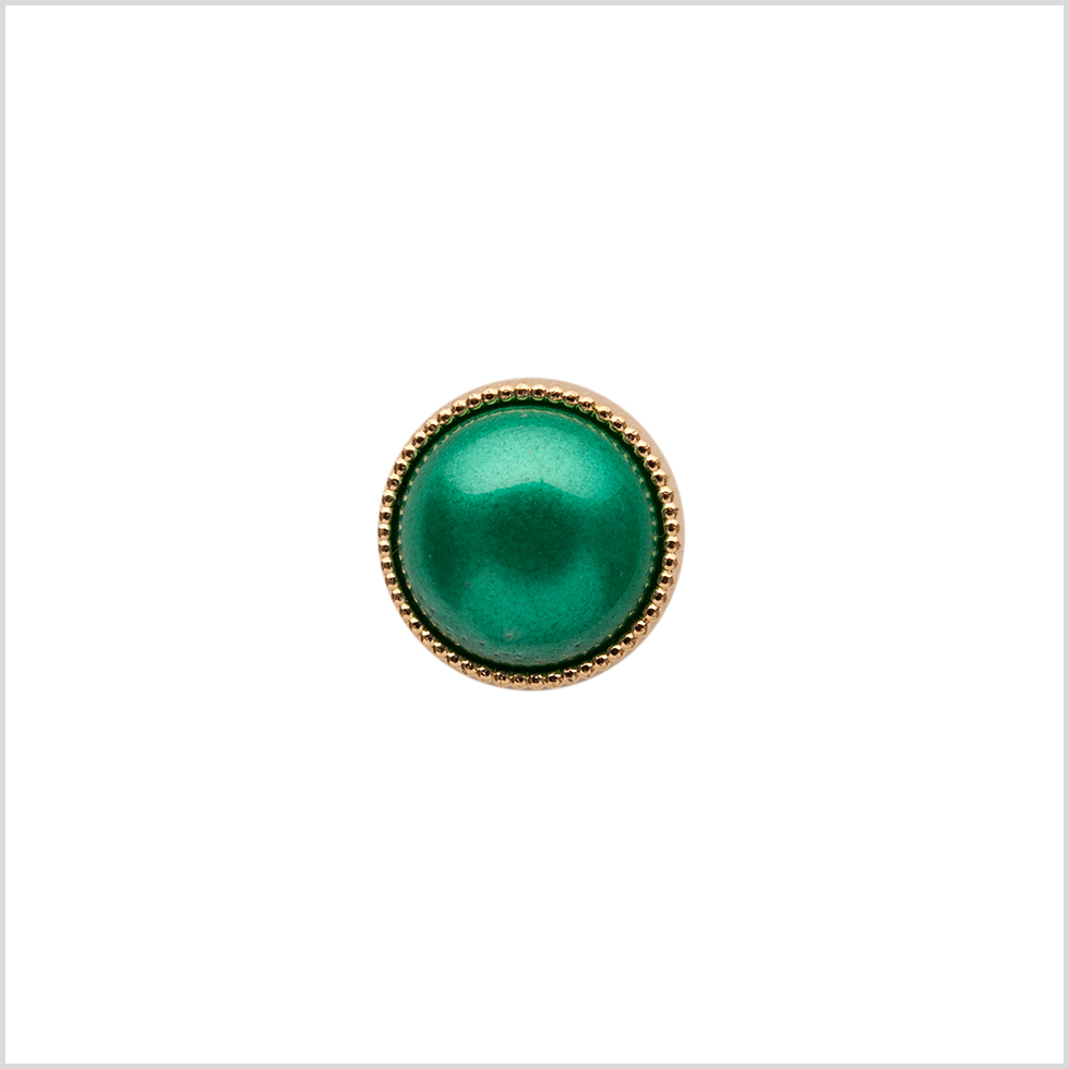 Italian Green/Gold Shank Back Button – 16L/10mm Italian Green/Gold Shank Back Button – 16L/10mm