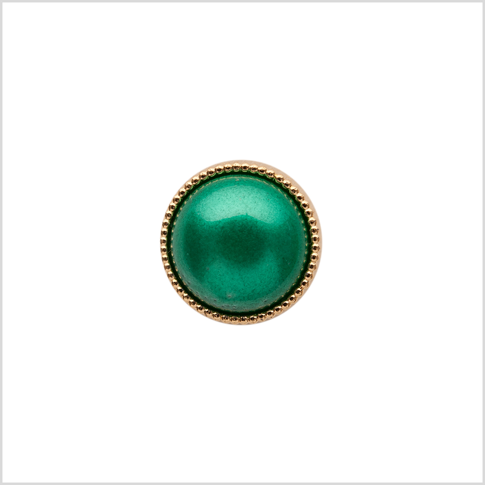 Italian Green/Gold Shank Back Button – 18L/11.5mm Italian Green/Gold Shank Back Button – 18L/11.5mm