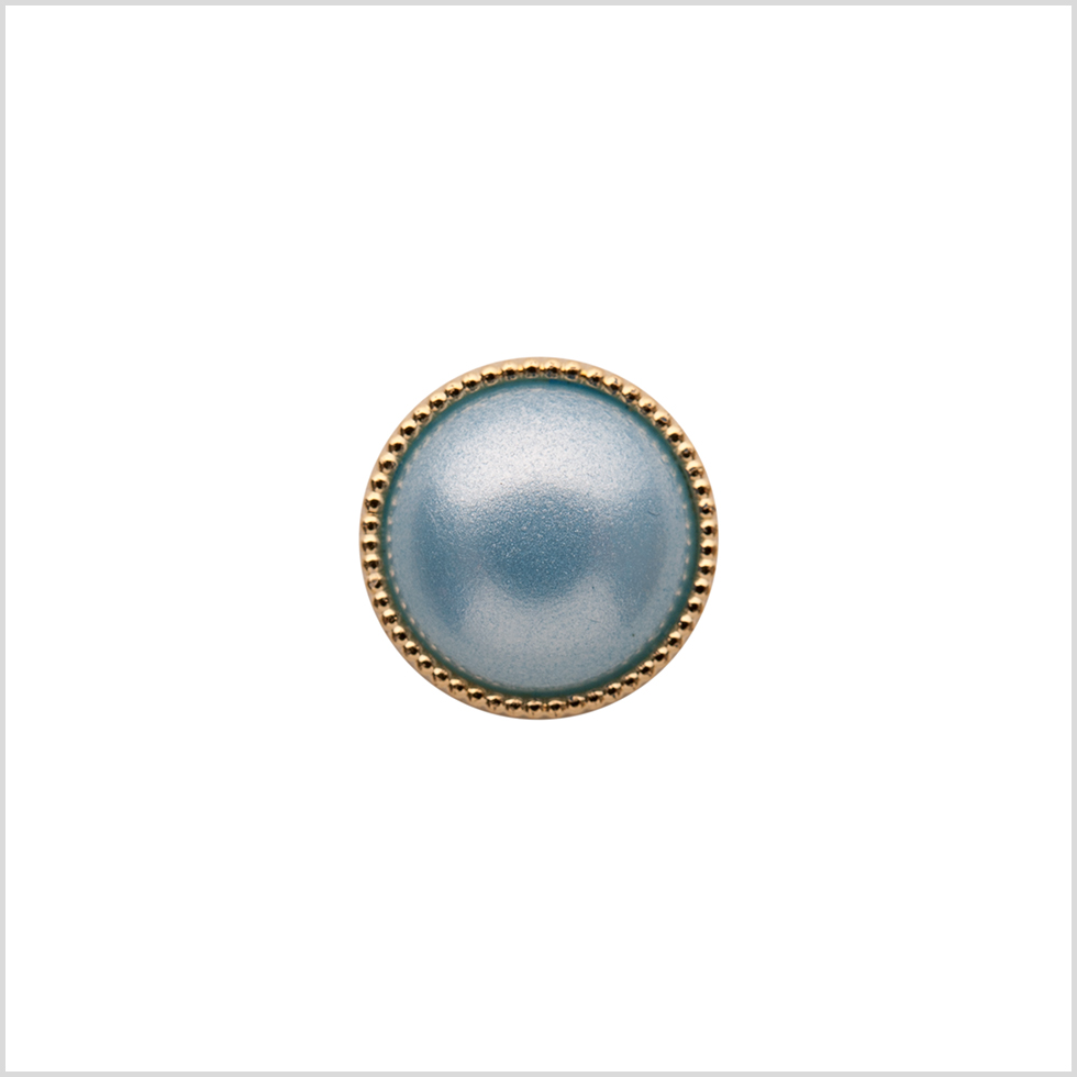 Italian Light Blue/Gold Shank Back Button – 18L/11.5mm Italian Light Blue/Gold Shank Back Button – 18L/11.5mm