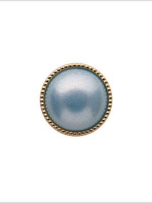 Italian Light Blue and Gold Edged Shank Back Button – 20L/12.5mm Italian Light Blue and Gold Edged Shank Back Button – 20L/12.5mm
