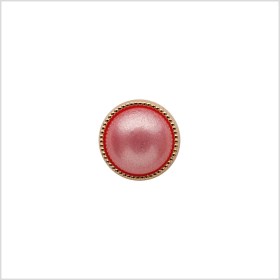 Italian Pink/Gold Shank Back Button – 16L/10mm Italian Pink/Gold Shank Back Button – 16L/10mm