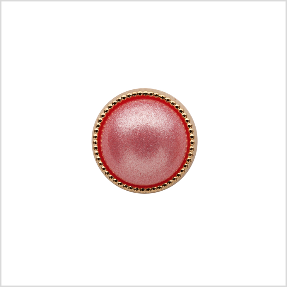 Italian Pink and Gold Edged Shank Back Button – 20L/12.5mm Italian Pink and Gold Edged Shank Back Button – 20L/12.5mm