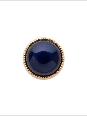 Italian Navy and Gold Edged Shank Back Button – 20L/12.5mm Italian Navy and Gold Edged Shank Back Button – 20L/12.5mm