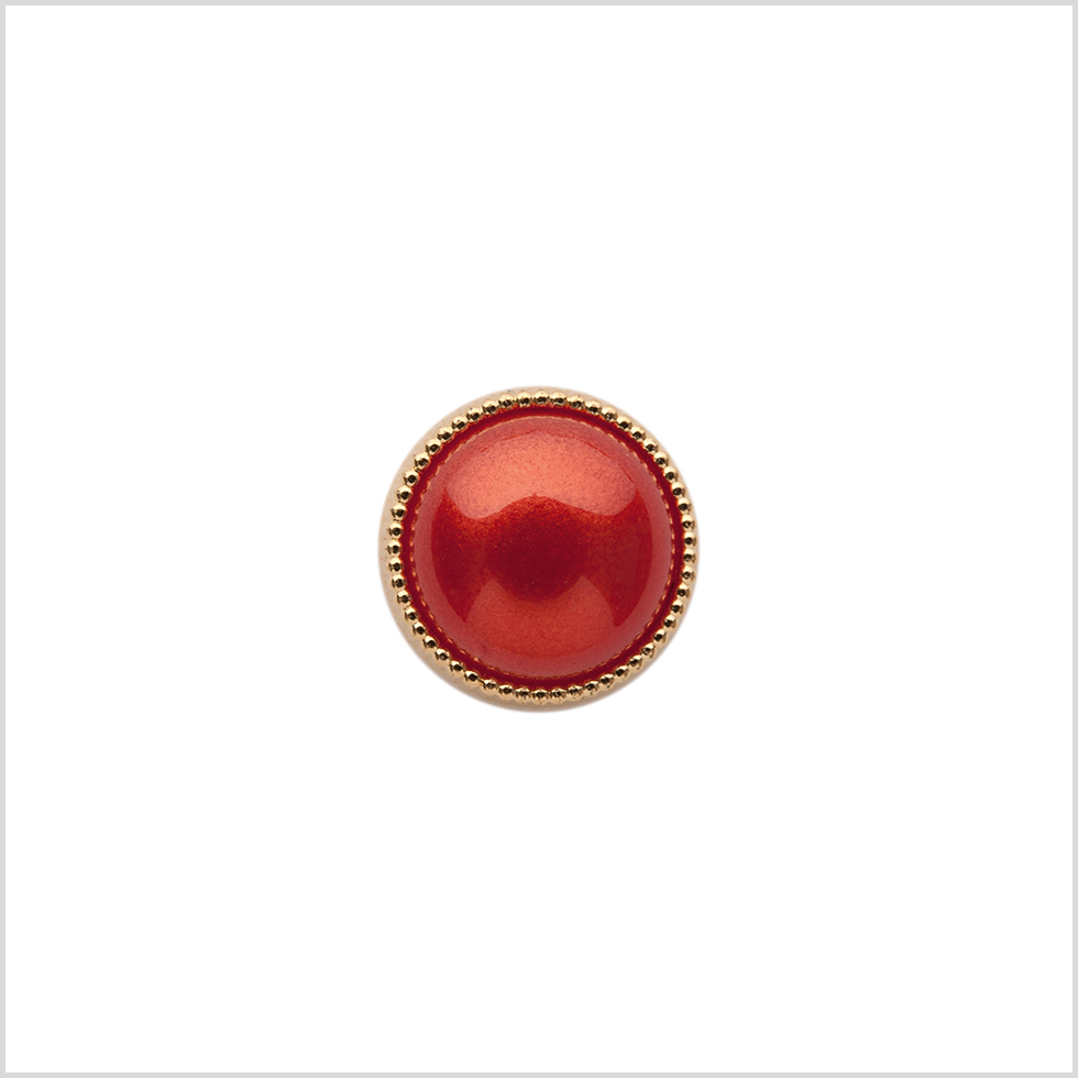 Italian Red/Gold Shank Back Button – 16L/10mm Italian Red/Gold Shank Back Button – 16L/10mm