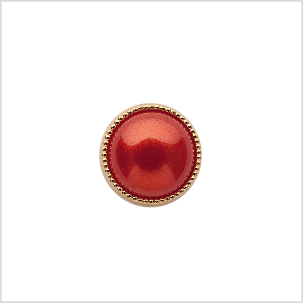 Italian Red/Gold Shank Back Button – 18L/11.5mm Italian Red/Gold Shank Back Button – 18L/11.5mm