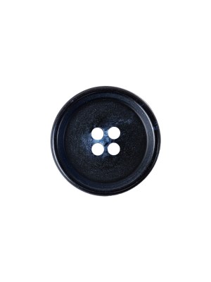 Italian Matte Navy Rimmed 4-Hole Button – 24L/15mm Italian Matte Navy Rimmed 4-Hole Button – 24L/15mm