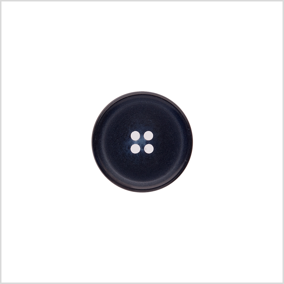 Italian Matte Navy Rimmed 4-Hole Button – 32L/20mm Italian Matte Navy Rimmed 4-Hole Button – 32L/20mm