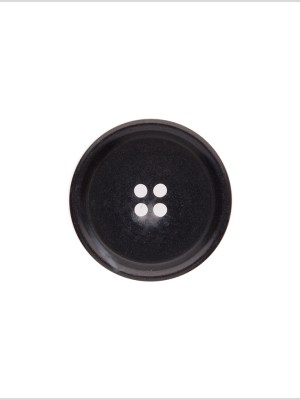Italian Matte Black Rimmed 4-Hole Button – 36L/23mm Italian Matte Black Rimmed 4-Hole Button – 36L/23mm