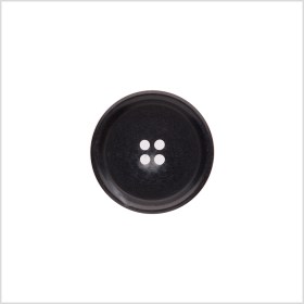 Italian Matte Black Rimmed 4-Hole Button – 36L/23mm Italian Matte Black Rimmed 4-Hole Button – 36L/23mm