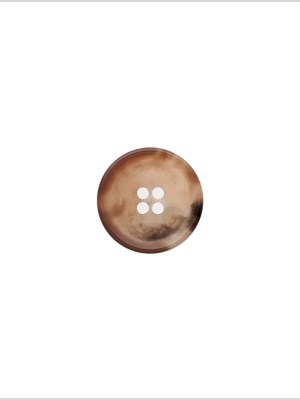 Italian Matte Light Brown Rimmed 4-Hole Button – 24L/15mm Italian Matte Light Brown Rimmed 4-Hole Button – 24L/15mm