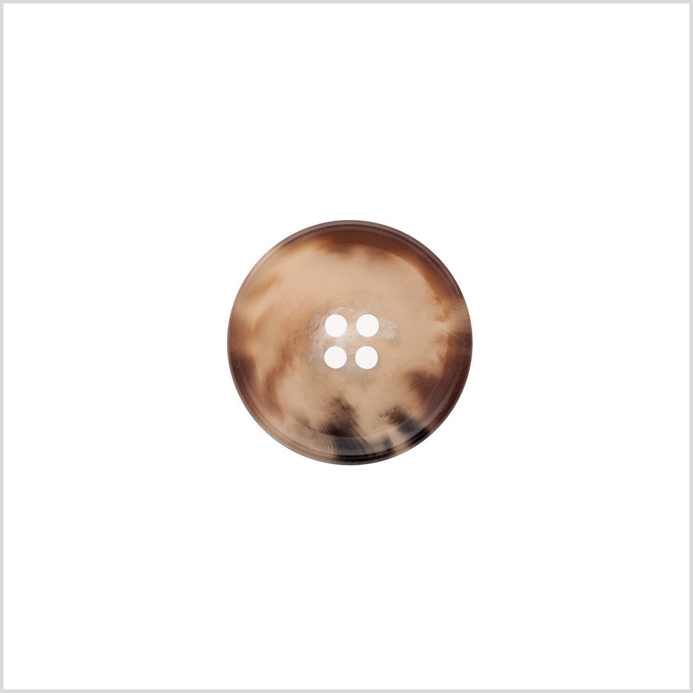 Italian Matte Light Brown Rimmed 4-Hole Button – 32L/20mm Italian Matte Light Brown Rimmed 4-Hole Button – 32L/20mm