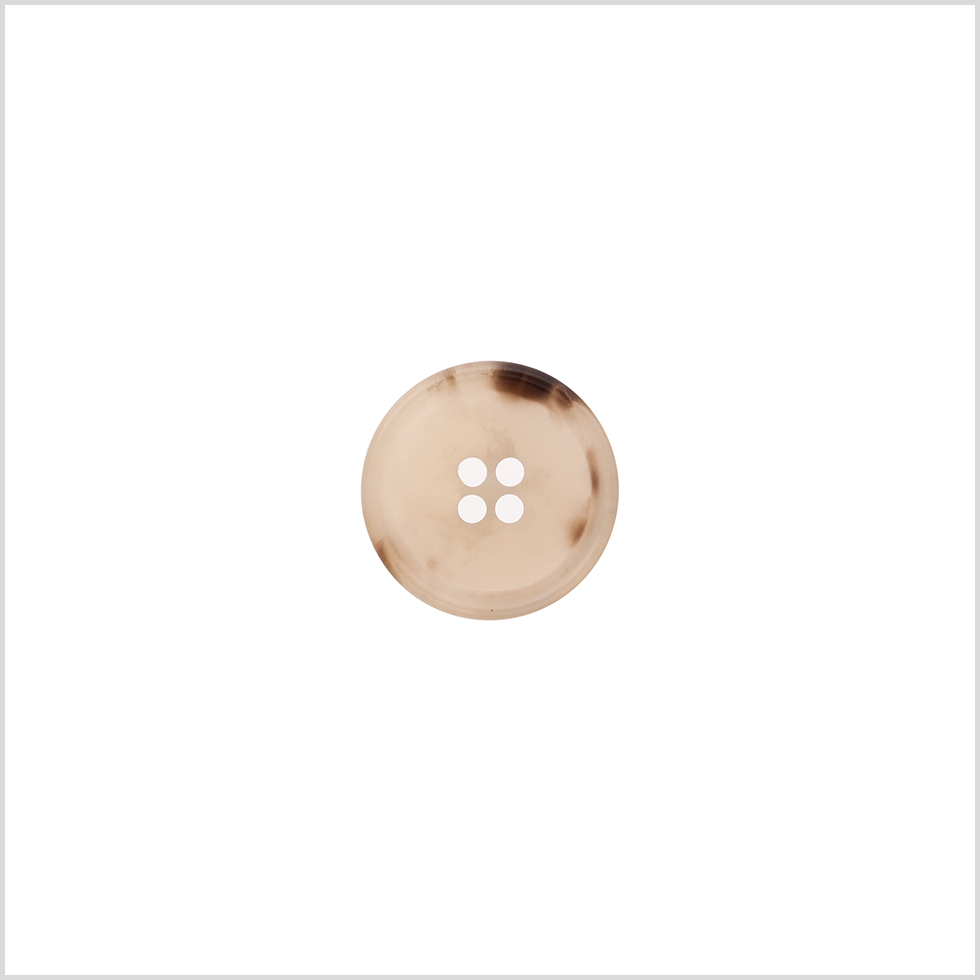 Italian Matte Beige Rimmed 4-Hole Button – 24L/15mm Italian Matte Beige Rimmed 4-Hole Button – 24L/15mm