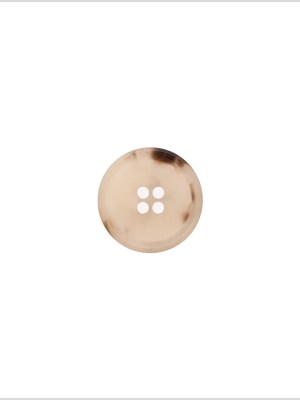 Italian Matte Beige Rimmed 4-Hole Button – 24L/15mm Italian Matte Beige Rimmed 4-Hole Button – 24L/15mm