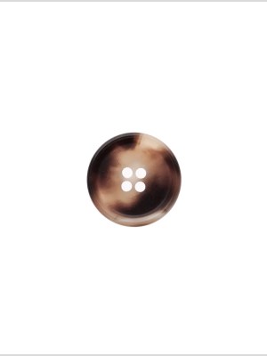 Italian Matte Beige/Brown Rimmed 4-Hole Button – 24L/15mm Italian Matte Beige/Brown Rimmed 4-Hole Button – 24L/15mm