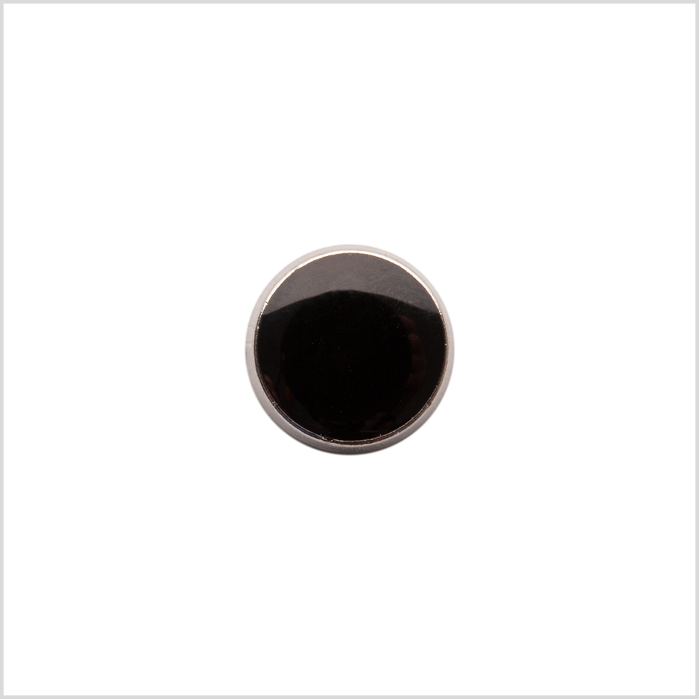Italian Black/Silver Shank Back Button – 17L/10.5mm Italian Black/Silver Shank Back Button – 17L/10.5mm