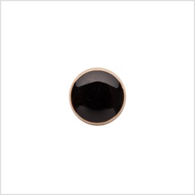Italian Black/Gold Shank Back Button – 17L/10.5mm Italian Black/Gold Shank Back Button – 17L/10.5mm