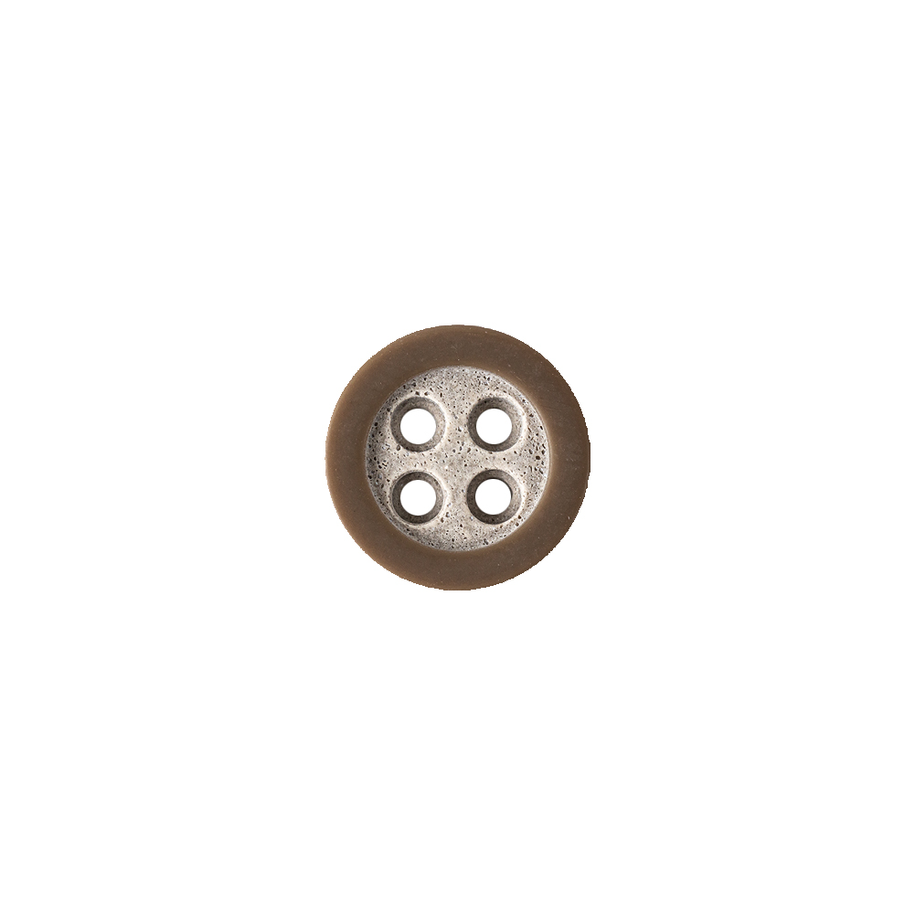 Rimmed Brown 4-Hole Button – 18L/11.5mm Rimmed Brown 4-Hole Button – 18L/11.5mm