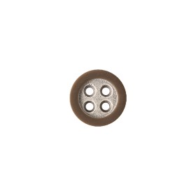 Rimmed Brown 4-Hole Button – 18L/11.5mm Rimmed Brown 4-Hole Button – 18L/11.5mm