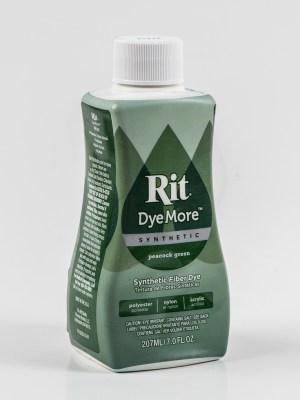 Rit DyeMore Synthetic Fiber Dye – Peacock Green – 7oz Bottle Rit DyeMore Synthetic Fiber Dye – Peacock Green – 7oz Bottle