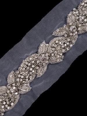 Silver Fancy Rhinestone Trim – 1.25″ Silver Fancy Rhinestone Trim – 1.25″