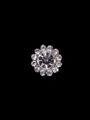 Italian Silver Rhinestone Shank Back Button – 14L/9mm Italian Silver Rhinestone Shank Back Button – 14L/9mm