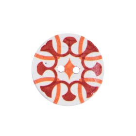 Italian Red, Orange and White Coconut Button – 36L/23mm Italian Red, Orange and White Coconut Button – 36L/23mm
