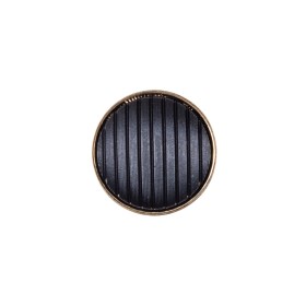 Italian Black and Gold Zamac Button – 24L/15mm Italian Black and Gold Zamac Button – 24L/15mm
